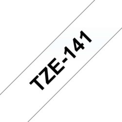 Brother TZe141 Compatible Laminated Label Tape - Black Text on Clear - Width 18mm x 8 metres