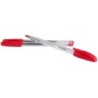 MKtape Pack of 36 Triangular Ballpoint Pens - 1.0mm Round Tip - Smooth Writing - Red