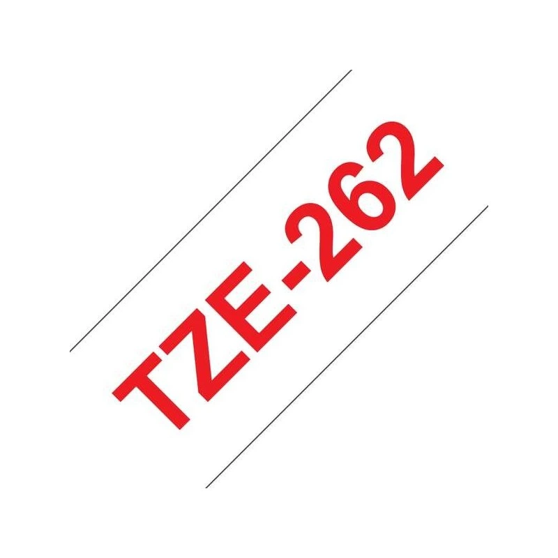 Brother TZe262 Ruban d'Étiquettes Laminé Générique - Texte Rouge sur Fond Blanc - Largeur 36mm x 8 mètres