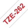 Brother TZe262 Fita Laminada Genérica de Etiquetas - Texto vermelho sobre fundo branco - Largura 36mm x 8 metros