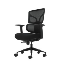 Oqonos Cherg 012 Cadeira de Escritório Ergonómica com Encosto e Assento em Malha Elástica, Apoios de Braços 4D, Assento