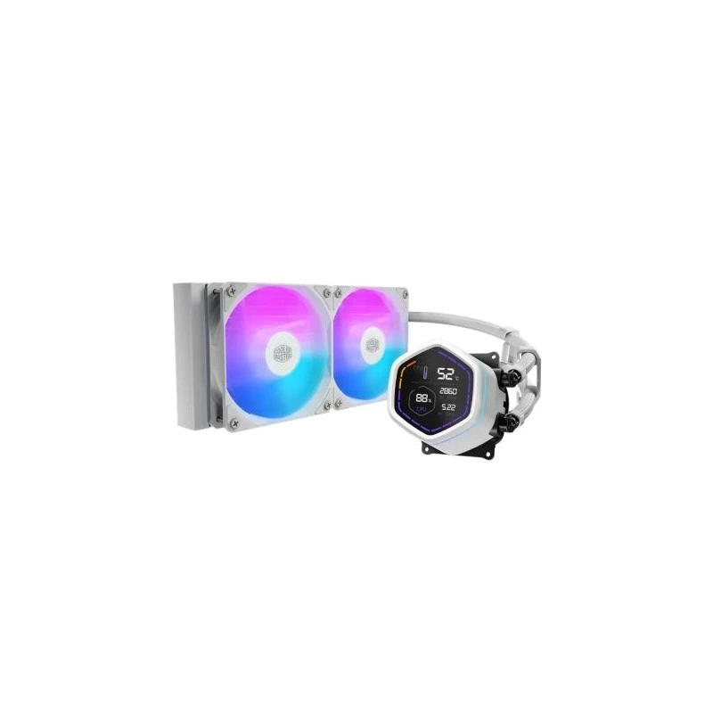 Cooler Master Masterliquid Core Nex Digital 240 ARGB Kit de Refrigeração Líquida - Ecrã LED Digital 2,1" - Cor Branco