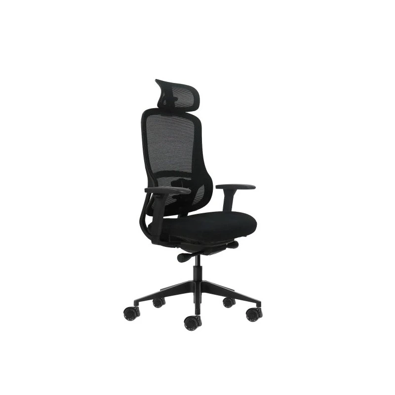 Oqonos Cherg 018 Cadeira de Escritório Ergonómica com Reposacabezas Cervical Ajustável, Mecanismo Autobalanceado, Apoios de Braç