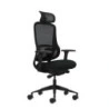 Oqonos Cherg 018 Ergonomic Office Chair with Adjustable Neck Headrest, Self-Balancing Mechanism, 4D Armrests, Sliding Seat and