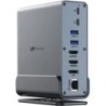Leotec LEDS06 Station d'Accueil USB C 15 en 1 - 2x HDMI 4K + DisplayPort - Power Delivery 100W - Ethernet Gigabit - 5x USB + USB