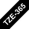Brother TZe365 Compatible Laminated Label Tape - White Text on Black - Width 36mm x 8 metres