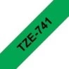 Brother TZe741 Ruban d'Étiquettes Laminé Générique - Texte Noir sur Fond Vert - Largeur 18mm x 8 mètres