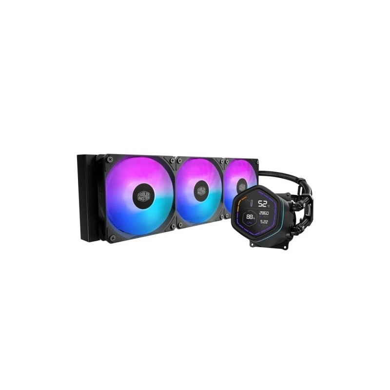 Cooler Master Masterliquid Core Nex Digital 360 ARGB Liquid Cooling Kit - 2,1" Digital LED Display - Black