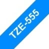 Brother TZe555 Fita Laminada Genérica de Etiquetas - Texto branco sobre fundo azul - Largura 24mm x 8 metros