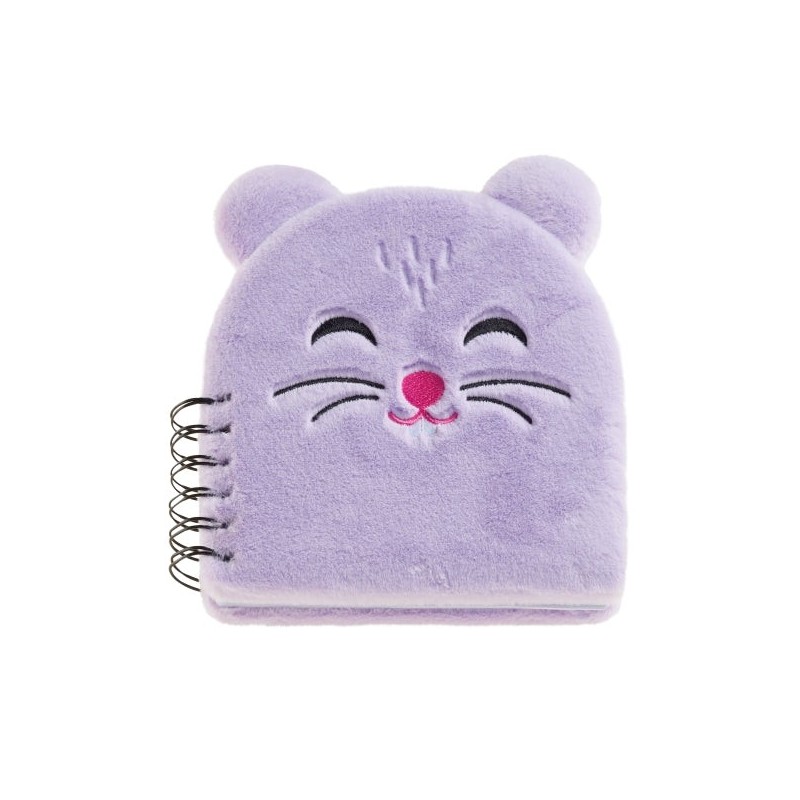 Miquel Rius Back2Fun Cuaderno Peluche Hamster - 160 Hojas Rayadas de Papel 80 g/m2 - Guardas Estampadas y Primera Pagina con