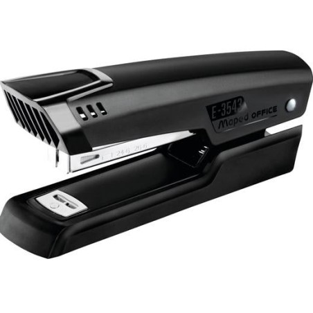 Maped Essentials Half Strip Desktop Stapler - Up to 20 Sheets at Once - Takes 22/6 24/6 26/6 Staples - Closed Stapling - Black