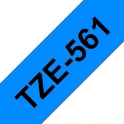 Brother TZe561 Fita Laminada Genérica de Etiquetas - Texto Preto sobre fundo azul - Largura 36mm x 8 metros