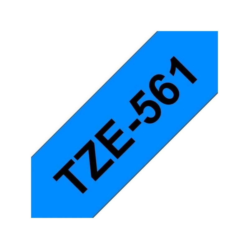 Brother TZe561 Ruban d'Étiquettes Laminé Générique - Texte Noir sur Fond Bleu - Largeur 36mm x 8 mètres