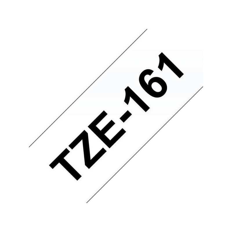 Brother TZe161 Compatible Laminated Label Tape - Black Text on Clear - Width 36mm x 8 metres
