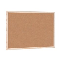 Bi-Office Panneau en Liège Double Face 600x400mm Cadre Naturel