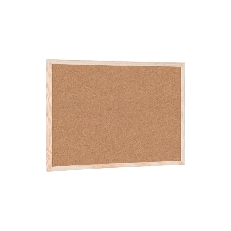 Bi-Office Double-Sided Cork Board 600x400mm Natural Frame