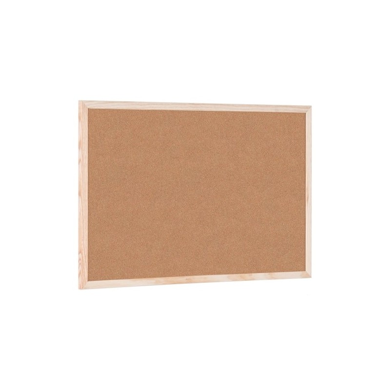 Bi-Office Placa de Cortiça Dupla Face 600x400mm Moldura Natural
