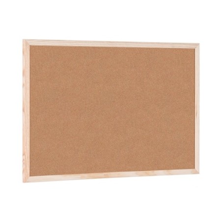 Bi-Office Double-Sided Cork Board 600x400mm Natural Frame