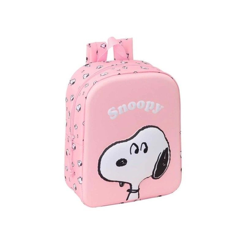 Safta Snoopy Sac à Dos Maternelle 3D de 6L - Poignée de Transport Supérieure - Bretelles Réglables et Rembourrées - Fermeture