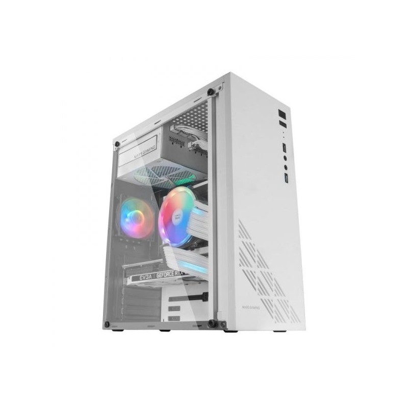 Mars Gaming MC100 Semi-Tour Gaming - Acier Ultra-léger - Refroidissement Avancé CONVECT-COOL - Éclairage Fixed RGB - Support