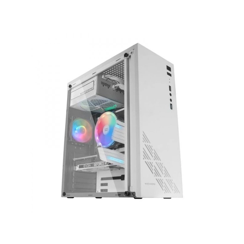 Mars Gaming MC100 Semi-Tour Gaming - Acier Ultra-léger - Refroidissement Avancé CONVECT-COOL - Éclairage Fixed RGB - Support