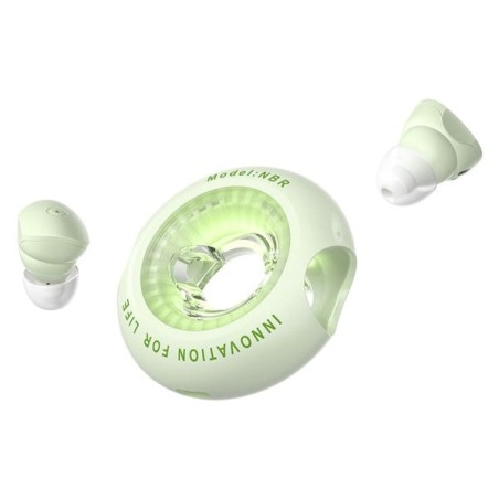 Vention Tiny T17 Écouteurs Bluetooth 5.3 avec Boîtier de Charge - True Wireless - 6h d'Autonomie - LED - Couleur Vert