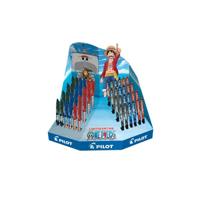 Pilot One Piece Expositor de 24 Boligrafos Frixion Ball + 24 Boligrafos Frixion Ball Plus - Borrables - Recargables - Colores