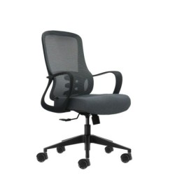 Oqonos Cherg 007 Silla de Oficina Ergonomica con Respaldo de Malla Transpirable, Piston de Gas Clase 4, Soporte Lumbar