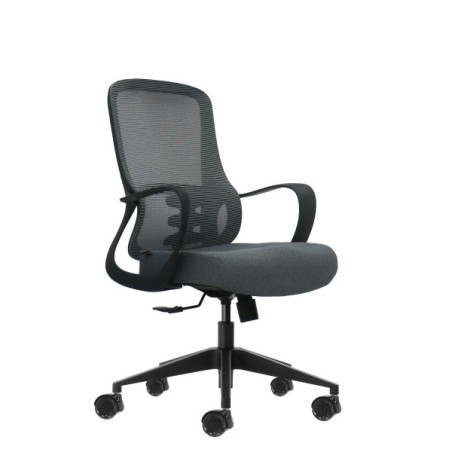 Oqonos Cherg 007 Chaise de Bureau Ergonomique avec Dossier en Maille Respirante, Vérin à Gaz Classe 4, Support Lombaire