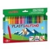 Alpino PlastiAlpino Pack com 24 Ceras para Crianças - Material Resistente - Não Mancham - Cores Brilhantes - Cores Sortidas