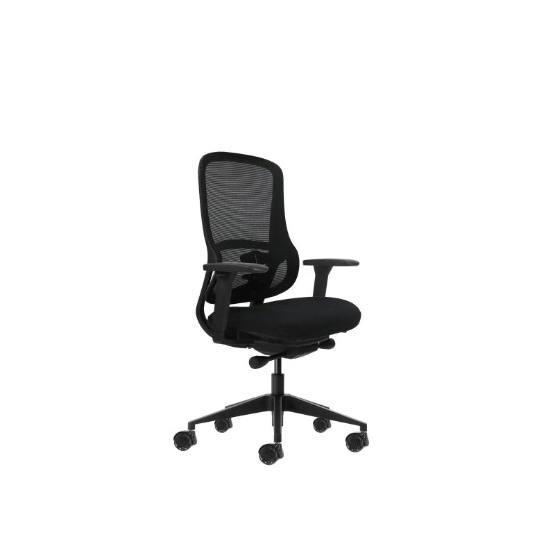 Oqonos Cherg 021 Chaise de Bureau Ergonomique avec Mécanisme Autoéquilibré, Accoudoirs 4D, Assise Coulissante et Roues