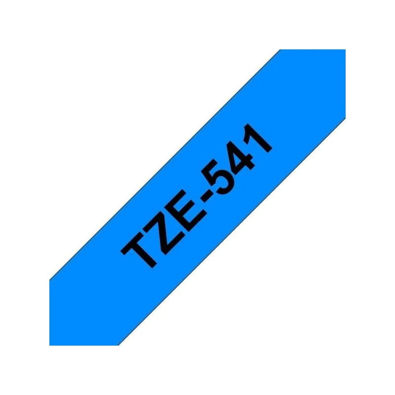 Brother TZe541 Fita Laminada Genérica de Etiquetas - Texto Preto sobre fundo azul - Largura 18mm x 8 metros