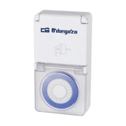 Orbegozo PG 10 Programador 24 Horas - Potencia hasta 3680W - Proteccion IP44 para Uso en Exterior - Intervalos de 15 Minutos