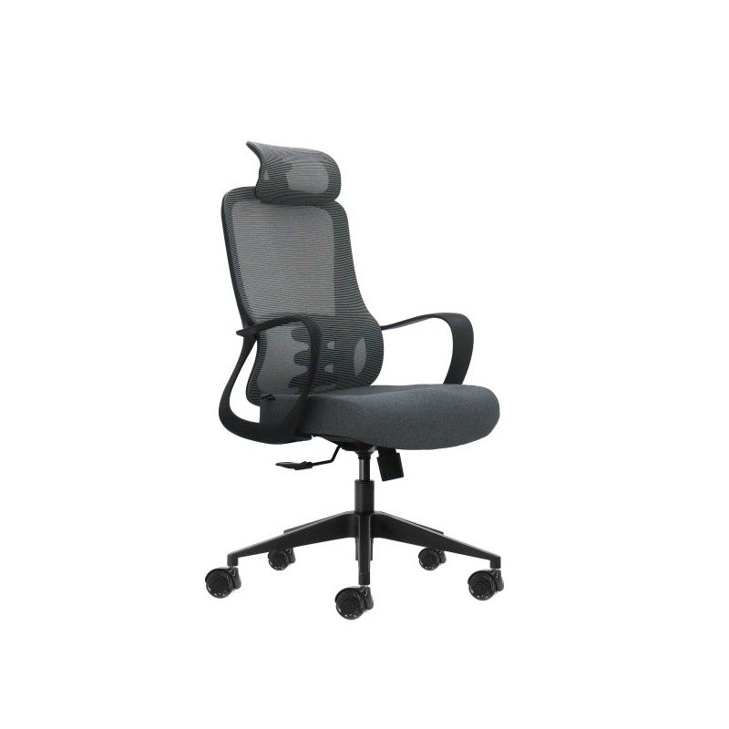 Oqonos Cherg 005 Silla de Oficina Ergonomica con Reposacabezas Cervical Ajustable, Respaldo de Malla Transpirable, Piston de