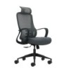 Oqonos Cherg 005 Silla de Oficina Ergonomica con Reposacabezas Cervical Ajustable, Respaldo de Malla Transpirable, Piston de
