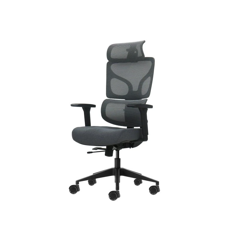 Oqonos Cherg 011 Silla de Oficina Ergonomica con Reposacabezas Cervical Ajustable, Respaldo y Asiento de Malla Elastica