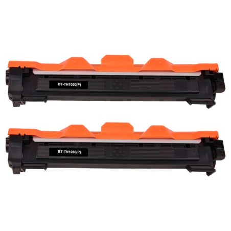 Brother TN1050 Noir Pack de 2 Cartouches de Toner Génériques