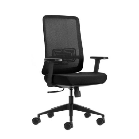 Oqonos Cherg 017 Chaise de Bureau Ergonomique avec Tissu Imperméable, Mécanisme Autoéquilibré, Soutien Lombaire Réglable