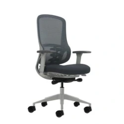 Oqonos Cherg 023 Chaise de Bureau Ergonomique avec Mécanisme Autoéquilibré, Accoudoirs 4D, Assise Coulissante et Roulettes en