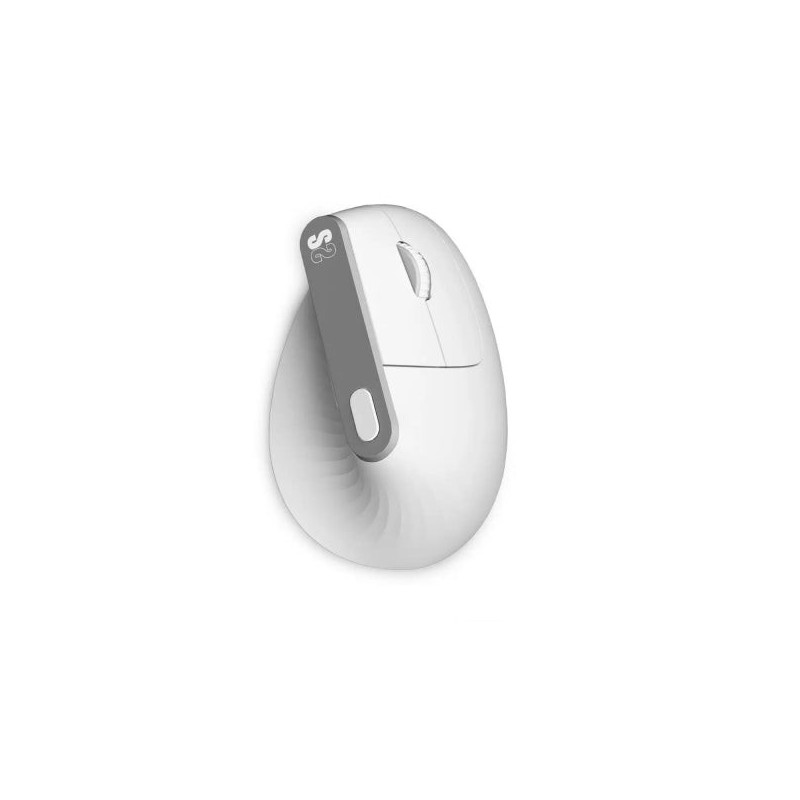 Subblim Nature Vertical Ergo Dual Raton Vertical Bluetooth, USB 2.4Ghz 4000dpi - 5 Botones - Uso Diestro - Color Blanco