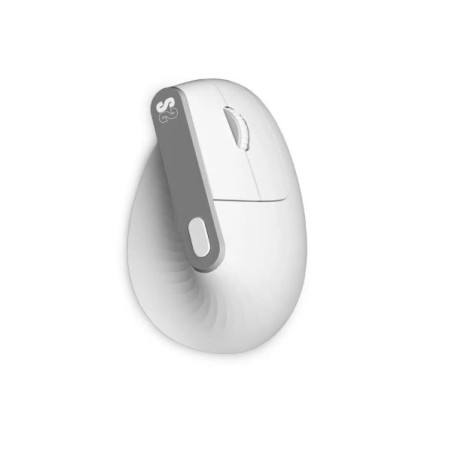 Subblim Nature Vertical Ergo Dual Raton Vertical Bluetooth, USB 2.4Ghz 4000dpi - 5 Botones - Uso Diestro - Color Blanco
