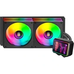 Mars Gaming ML-VISIONII240 Kit de Refroidissement Liquide - Puissance 500W - Écran IPS 2.8" - Éclairage ARGB - Pompe