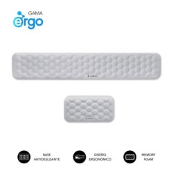 Subblim Pack Ergo Airpadding Reposamuñecas para Teclado y Raton - Espuma Viscoelastica 65D - Tejido AirMesh Transpirable - Base
