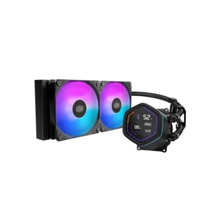 Cooler Master Masterliquid Core Nex Digital 240 ARGB Kit de Refrigeração Líquida - Ecrã LED Digital 2,1" - Cor Preto