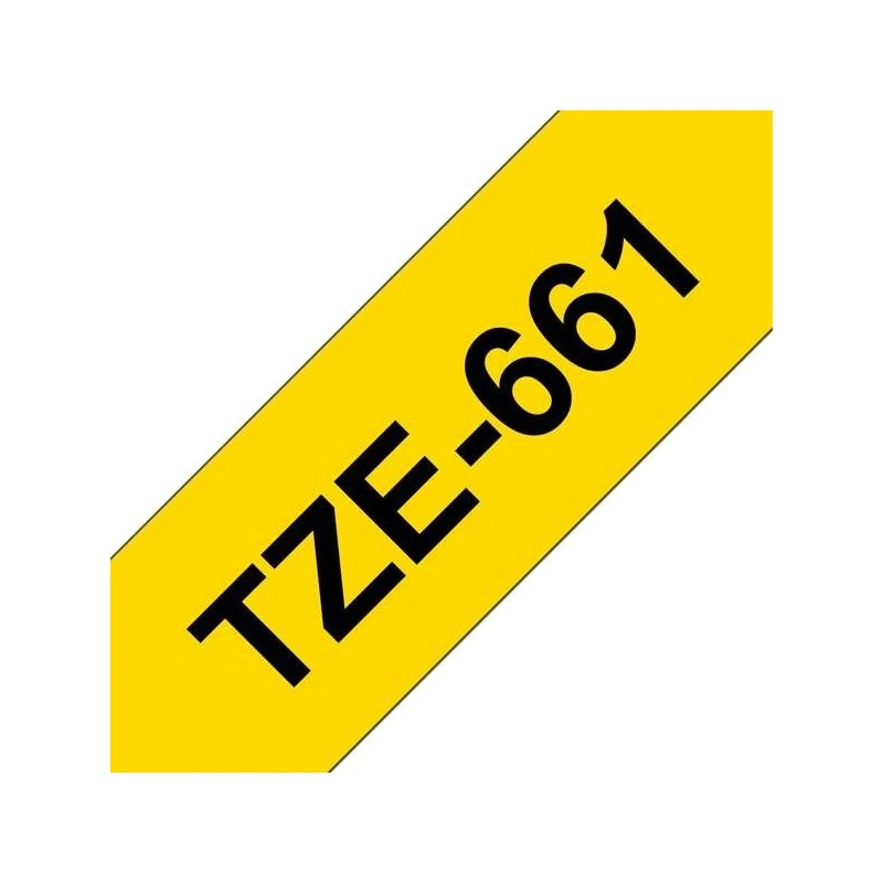 Brother TZe661 Ruban d'Étiquettes Laminé Générique - Texte Noir sur Fond Jaune - Largeur 36mm x 8 mètres