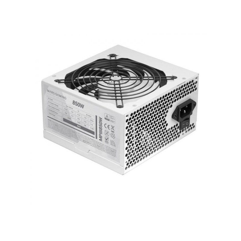 Mars Gaming MPIII850 Fuente de Alimentacion - 850W - Eficiencia 99% DIGITAL APFC - Funcionamiento Silencioso AI-RPM - Cables
