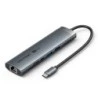 Vention Estacion de Docking 9 en 1 - Cable USB-C de 15cm Integrado - Ethernet RJ45 - HDMI 4K - 2xUSB-C - Tarjeta TF - SD