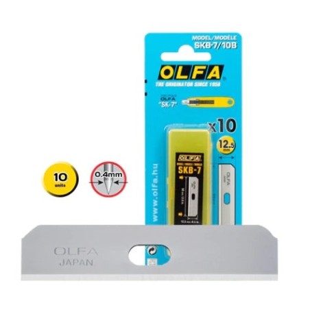 Olfa Pack de 10 Lâminas de Substituição para X-atos Olfa SK-7 - Aço Inoxidável