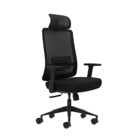 Oqonos Cherg 016 Ergonomic Office Chair with Adjustable Neck Headrest, Waterproof Fabric, Self-Balancing Mechanism, Adjustable