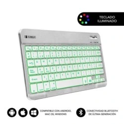 Subblim Teclado Smart Backlit Bt - Conectividad Bluetooth 30 - Iluminacion Ajustable en 7 Colores - Diseño Delgado de 6mm